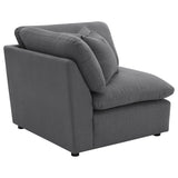 Hobson Upholstered Corner Charcoal - Tampa Furniture Outlet