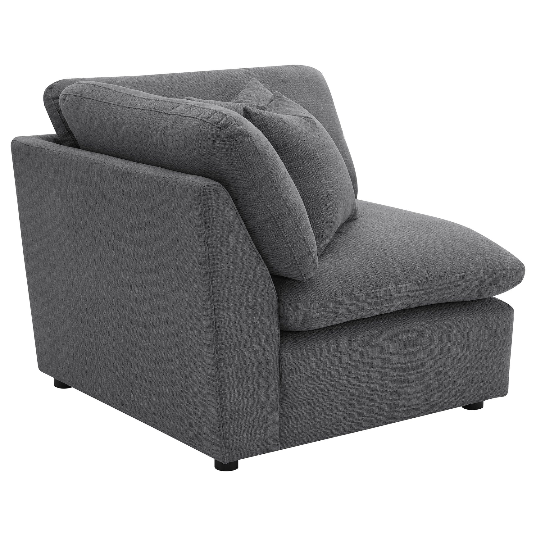 Hobson Upholstered Corner Charcoal - Tampa Furniture Outlet