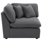 Hobson Upholstered Corner Charcoal - Tampa Furniture Outlet