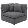 Tampa Furniture Outlet - Coaster - Hobson Upholstered Corner Charcoal - 551456