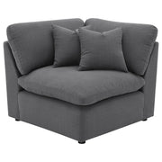 Tampa Furniture Outlet - Coaster - Hobson Upholstered Corner Charcoal - 551456