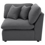 Hobson Upholstered Corner Charcoal - Tampa Furniture Outlet