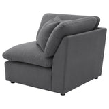 Hobson Upholstered Corner Charcoal - Tampa Furniture Outlet