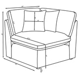 Hobson Upholstered Corner Charcoal - Tampa Furniture Outlet