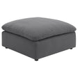 Tampa Furniture Outlet - Coaster - Hobson Square Upholstered Ottoman Charcoal - 551457
