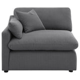 Hobson Upholstered LAF Chair Charcoal - Tampa Furniture Outlet