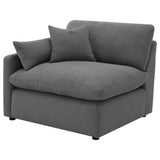 Hobson Upholstered LAF Chair Charcoal - Tampa Furniture Outlet