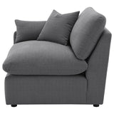 Hobson Upholstered LAF Chair Charcoal - Tampa Furniture Outlet