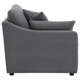 Hobson Upholstered LAF Chair Charcoal - Tampa Furniture Outlet