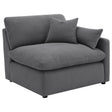 Tampa Furniture Outlet - Coaster - Hobson Upholstered RAF Chair Charcoal - 551458RAF