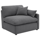 Tampa Furniture Outlet - Coaster - Hobson Upholstered RAF Chair Charcoal - 551458RAF
