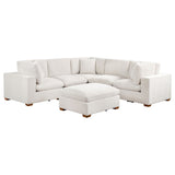 Lakeview 6-piece Upholstered Modular Sectional Sofa Ivory - Tampa Furniture Outlet