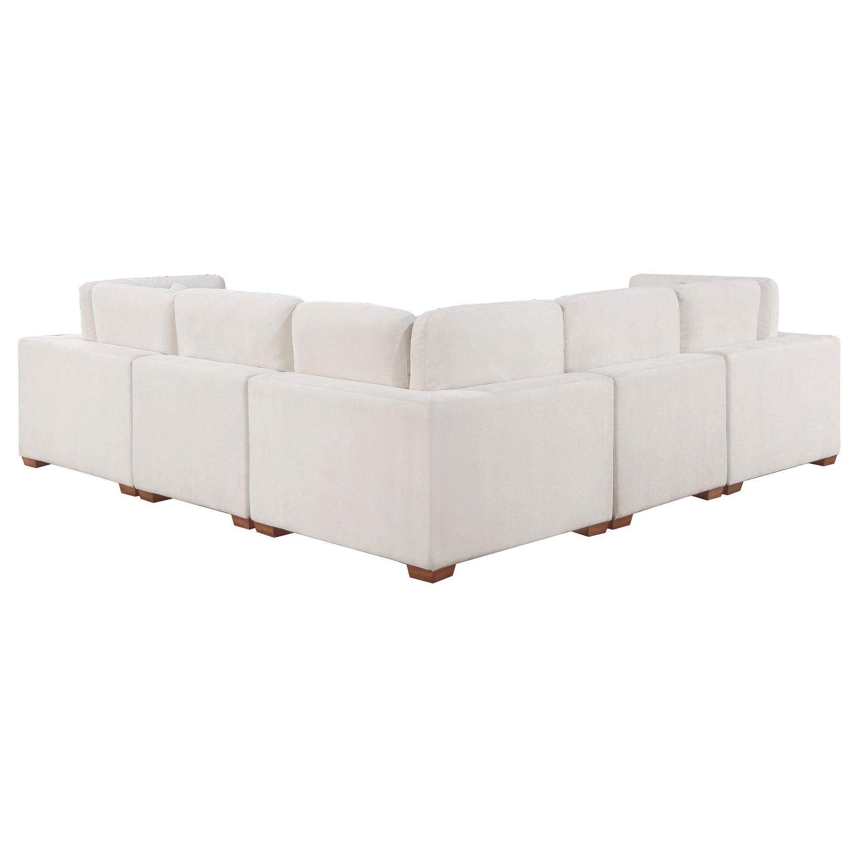Lakeview 6-piece Upholstered Modular Sectional Sofa Ivory - Tampa Furniture Outlet