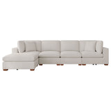 Lakeview 5-piece Upholstered Modular Sectional Sofa Ivory - Tampa Furniture Outlet