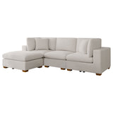 Lakeview 5-piece Upholstered Modular Sectional Sofa Ivory - Tampa Furniture Outlet