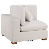 Lakeview 5-piece Upholstered Modular Sectional Sofa Ivory - Tampa Furniture Outlet