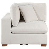 Lakeview 5-piece Upholstered Modular Sectional Sofa Ivory - Tampa Furniture Outlet