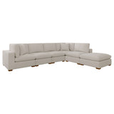 Lakeview 6-piece Upholstered Modular Sectional Sofa Ivory - Tampa Furniture Outlet