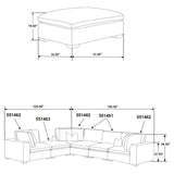 Lakeview 6-piece Upholstered Modular Sectional Sofa Ivory - Tampa Furniture Outlet