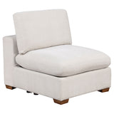 Tampa Furniture Outlet - Coaster - Lakeview Upholstered Armless Chair Ivory - 551461