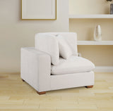 Lakeview Upholstered Corner Chair Ivory - Tampa Furniture Outlet