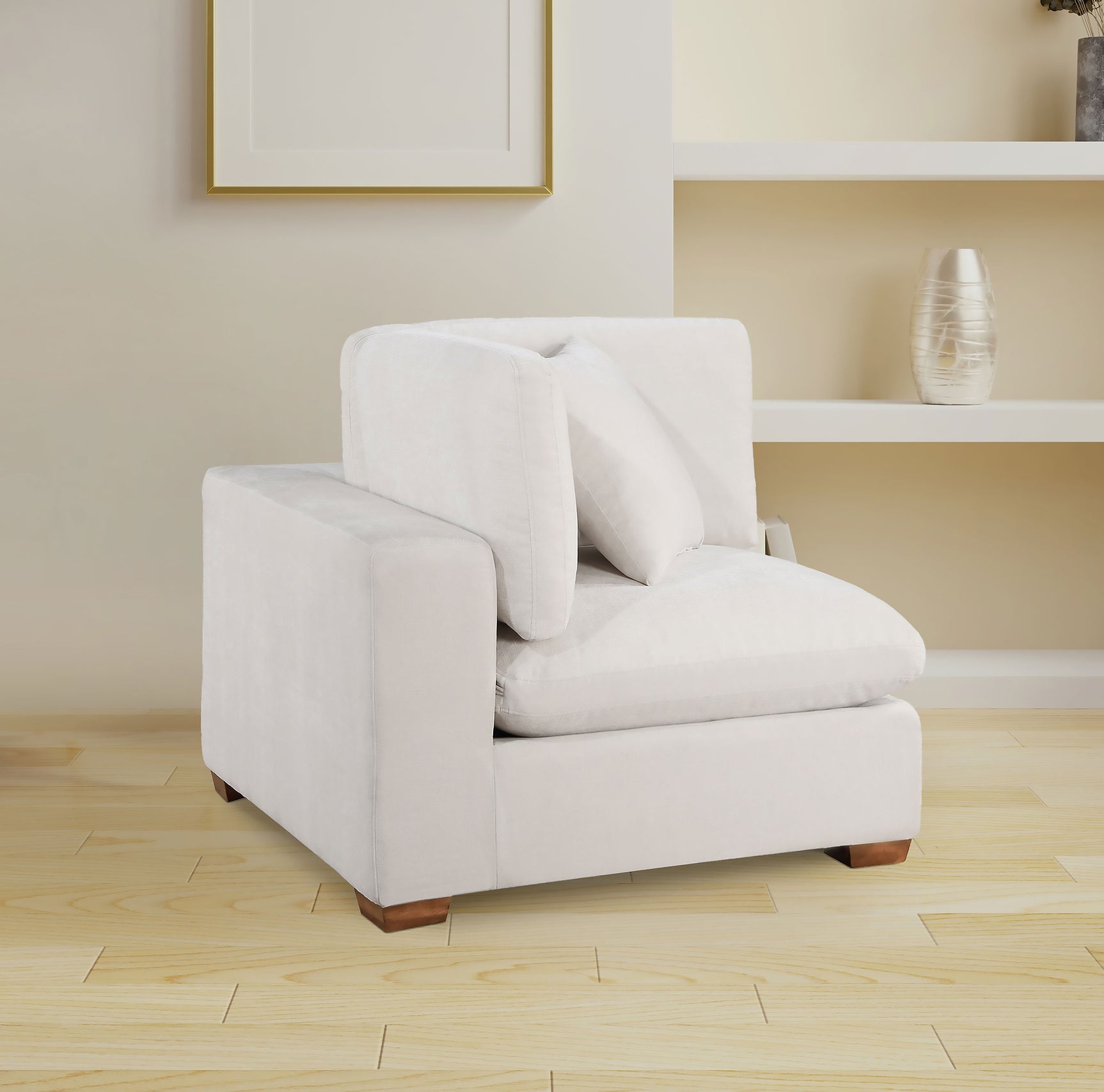 Lakeview Upholstered Corner Chair Ivory - Tampa Furniture Outlet