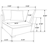 Lakeview Upholstered Corner Chair Ivory - Tampa Furniture Outlet