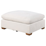 Tampa Furniture Outlet - Coaster - Lakeview Rectangular Upholstered Ottoman Ivory - 551463