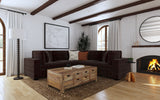 Lakeview 6-piece Upholstered Modular Sectional Chocolate - Tampa Furniture Outlet