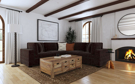 Lakeview 6-piece Upholstered Modular Sectional Chocolate - Tampa Furniture Outlet