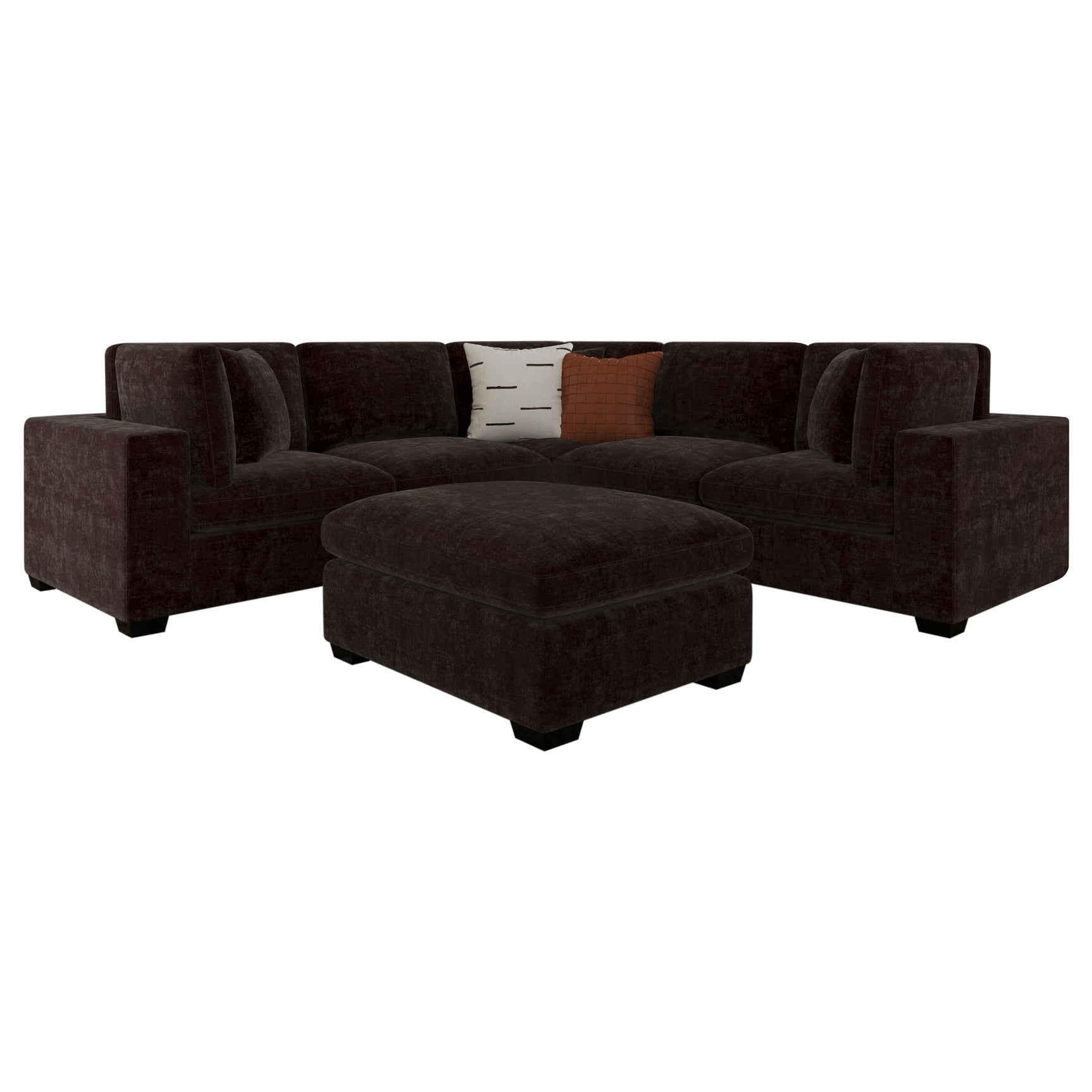 Lakeview 6-piece Upholstered Modular Sectional Chocolate - Tampa Furniture Outlet