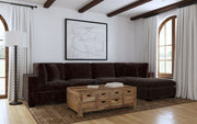 Tampa Furniture Outlet - Coaster - Lakeview 5-piece Upholstered Modular Sectional Chocolate - 551464-SETB