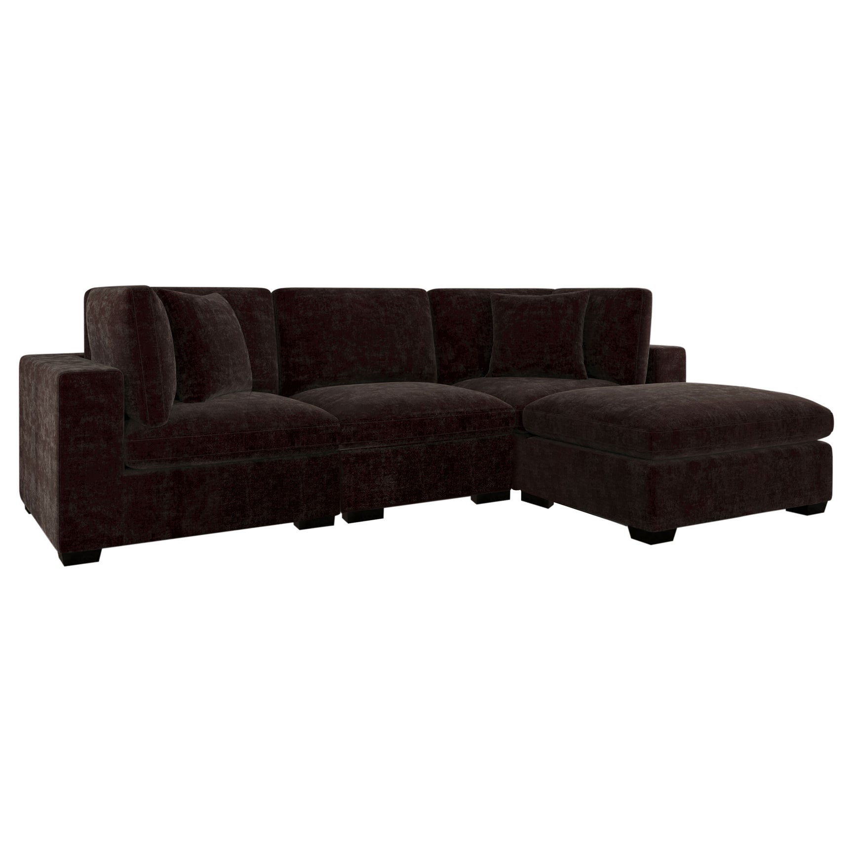 Lakeview 5-piece Upholstered Modular Sectional Chocolate - Tampa Furniture Outlet
