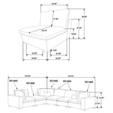 Lakeview 5-piece Upholstered Modular Sectional Chocolate - Tampa Furniture Outlet
