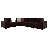 Lakeview 6-piece Upholstered Modular Sectional Chocolate - Tampa Furniture Outlet