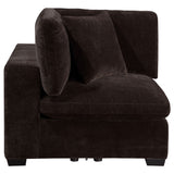 Lakeview Upholstered Corner Chair Dark Chocolate - Tampa Furniture Outlet