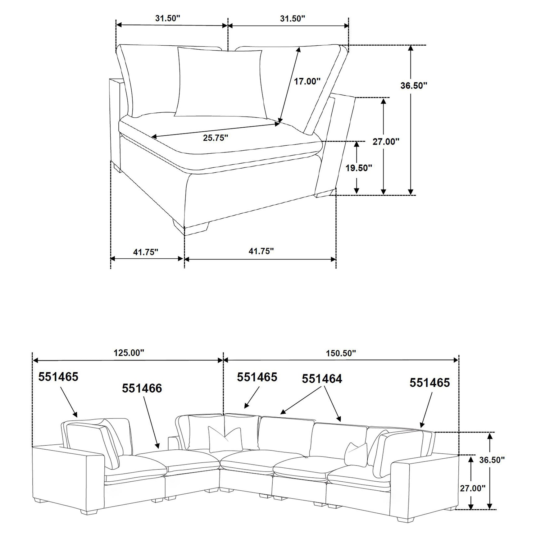 Lakeview Upholstered Corner Chair Dark Chocolate - Tampa Furniture Outlet