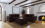 Lakeview Upholstered Corner Chair Dark Chocolate - Tampa Furniture Outlet