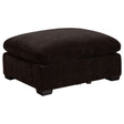 Tampa Furniture Outlet - Coaster - Lakeview Rectangular Upholstered Ottoman Dark Chocolate - 551466