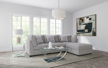 Tampa Furniture Outlet - Coaster - Cambria 4-piece Upholstered Modular Sectional Sofa Grey - 551511-S4A