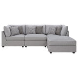 Cambria 4-piece Upholstered Modular Sectional Sofa Grey - Tampa Furniture Outlet