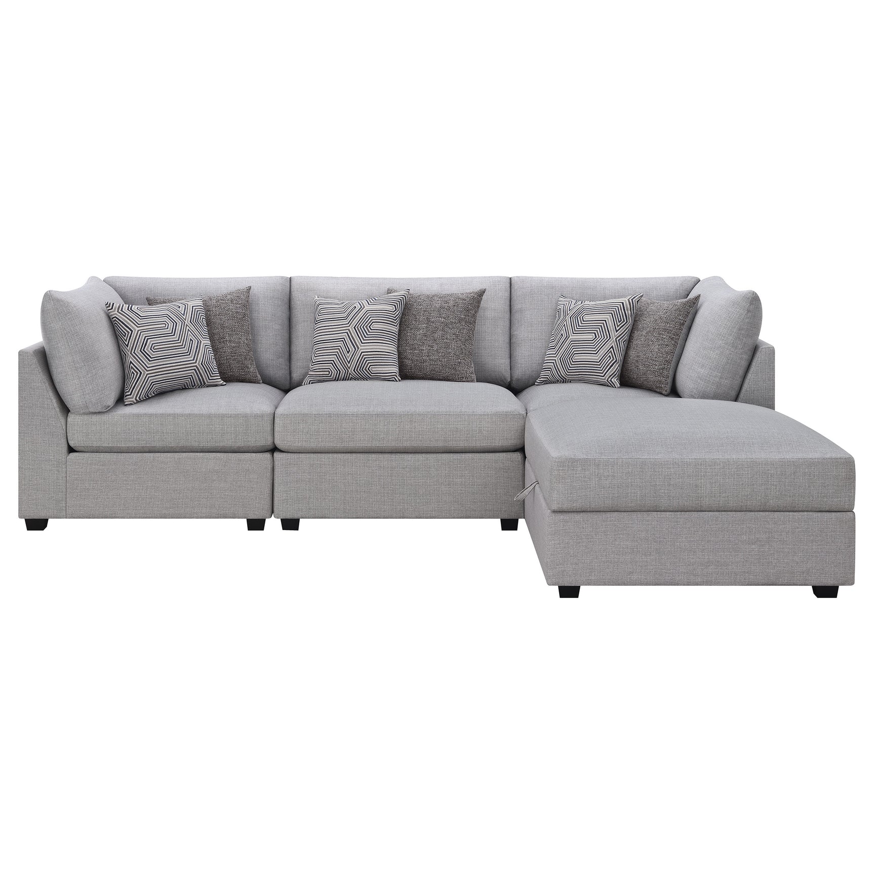 Cambria 4-piece Upholstered Modular Sectional Sofa Grey - Tampa Furniture Outlet