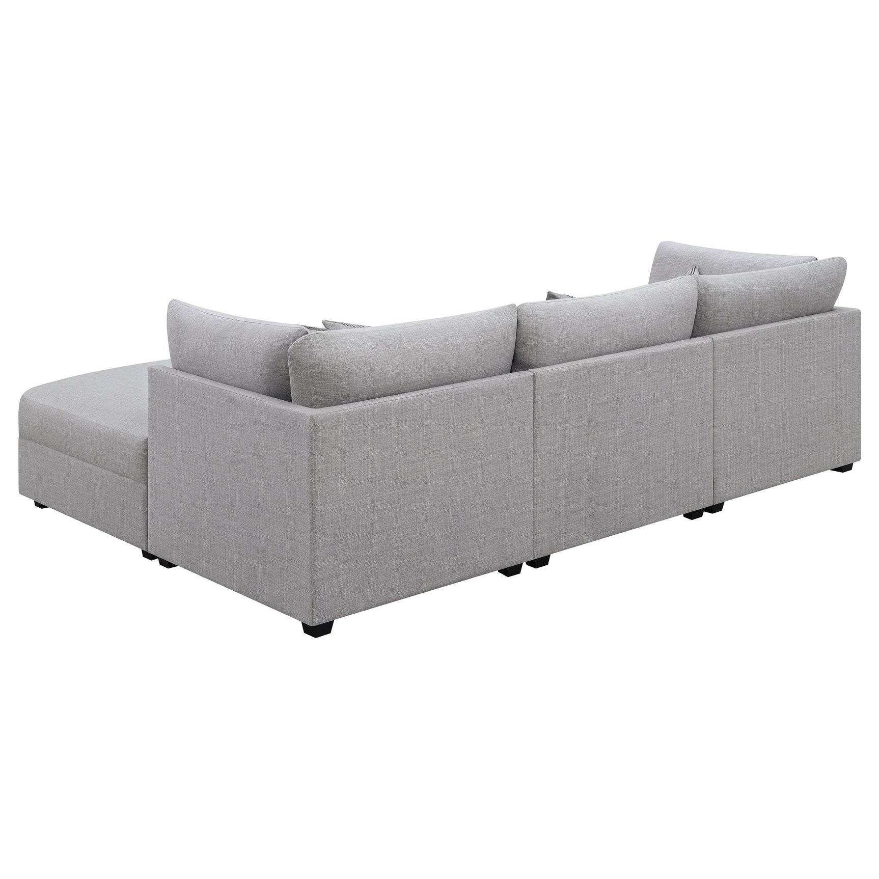 Cambria 4-piece Upholstered Modular Sectional Sofa Grey - Tampa Furniture Outlet