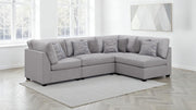 Tampa Furniture Outlet - Coaster - Cambria 4-piece Upholstered Modular Sectional Sofa Grey - 551511-S4B