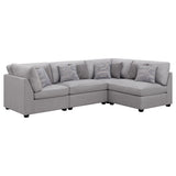 Cambria 4-piece Upholstered Modular Sectional Sofa Grey - Tampa Furniture Outlet