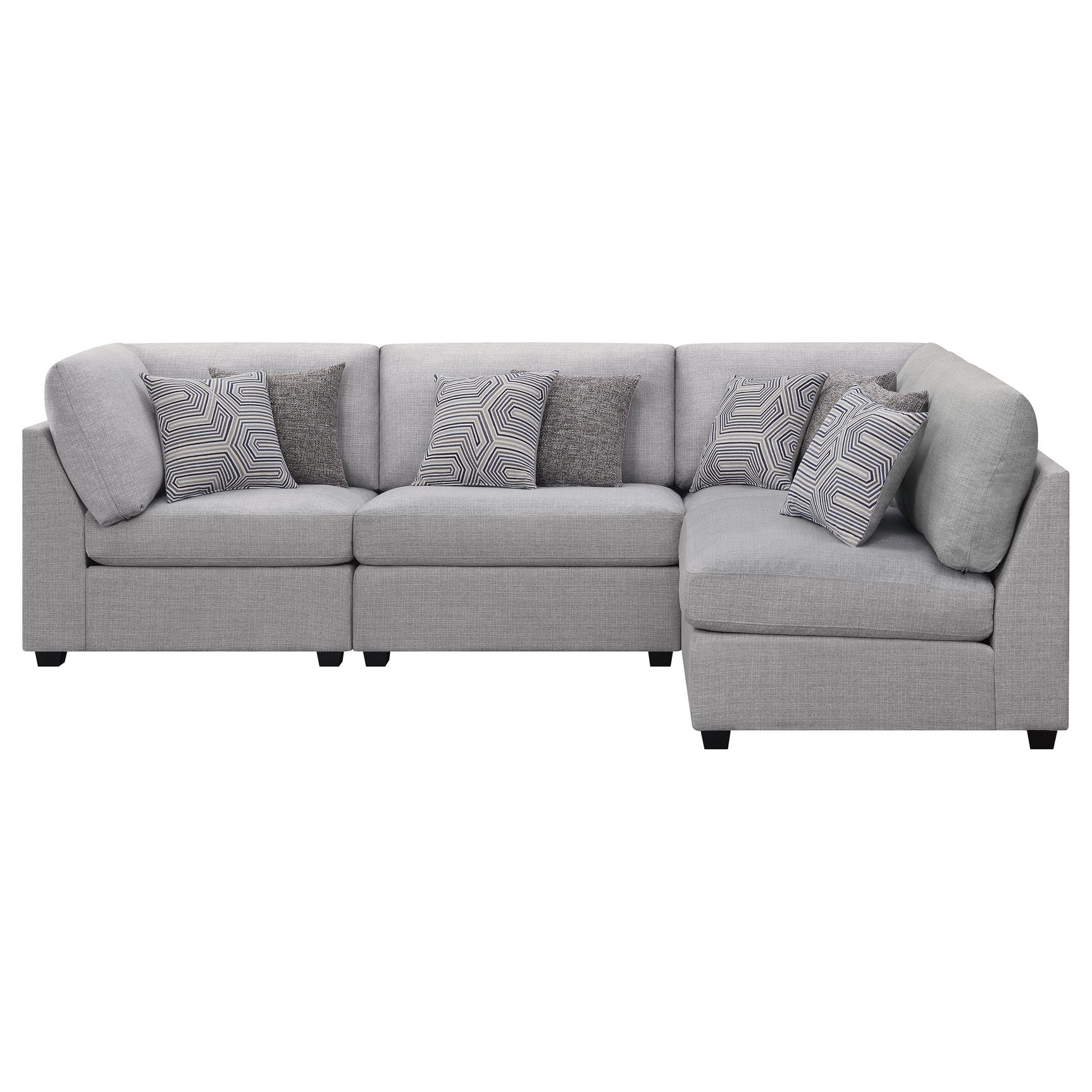 Cambria 4-piece Upholstered Modular Sectional Sofa Grey - Tampa Furniture Outlet