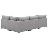 Cambria 4-piece Upholstered Modular Sectional Sofa Grey - Tampa Furniture Outlet