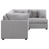 Cambria 4-piece Upholstered Modular Sectional Sofa Grey - Tampa Furniture Outlet
