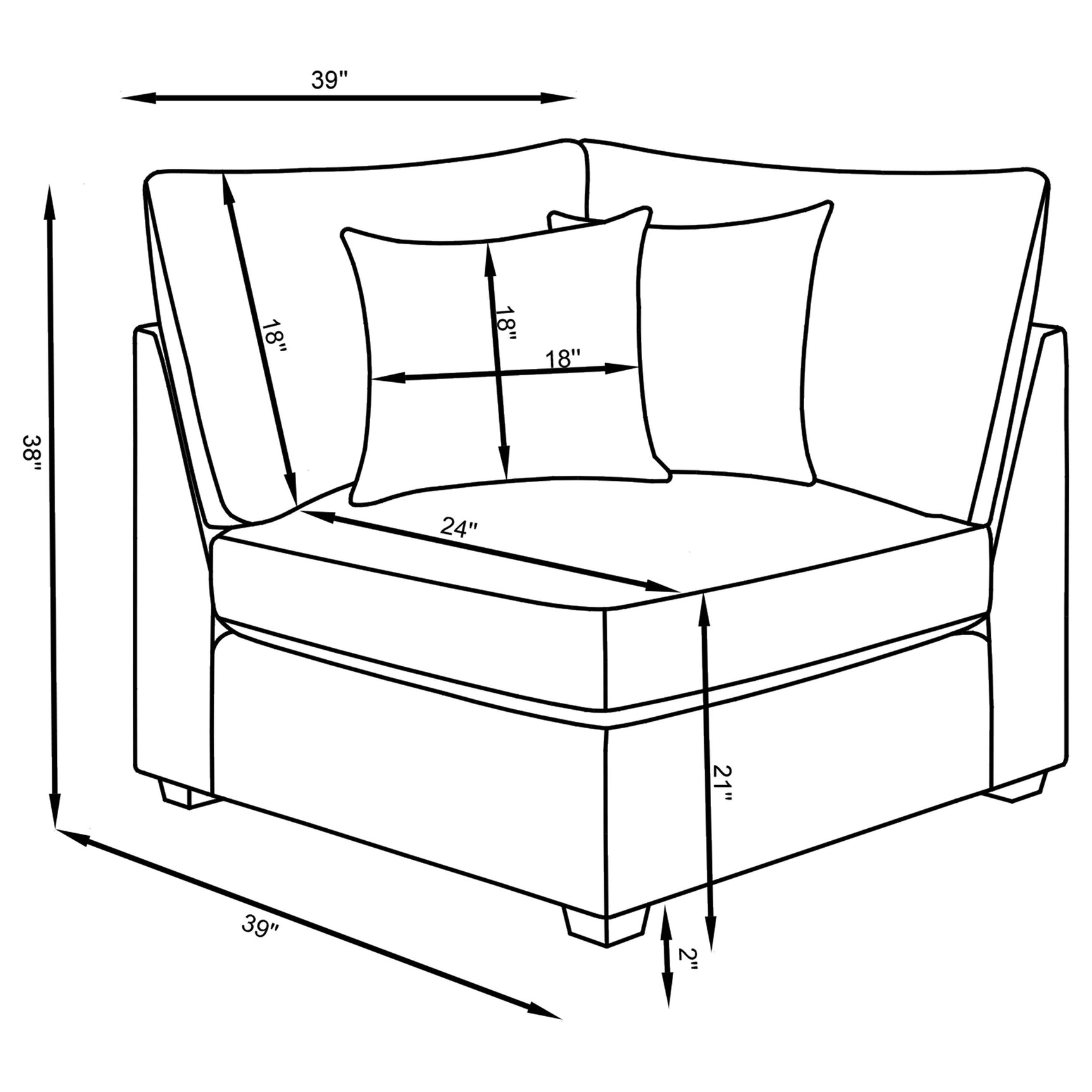 Cambria 4-piece Upholstered Modular Sectional Sofa Grey - Tampa Furniture Outlet