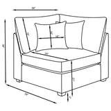 Cambria 5-piece Upholstered Modular Sectional Sofa Grey - Tampa Furniture Outlet